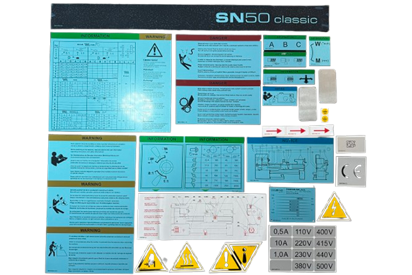 TOS SN 50 Nameplate Set – STAP-NP-SN50-001