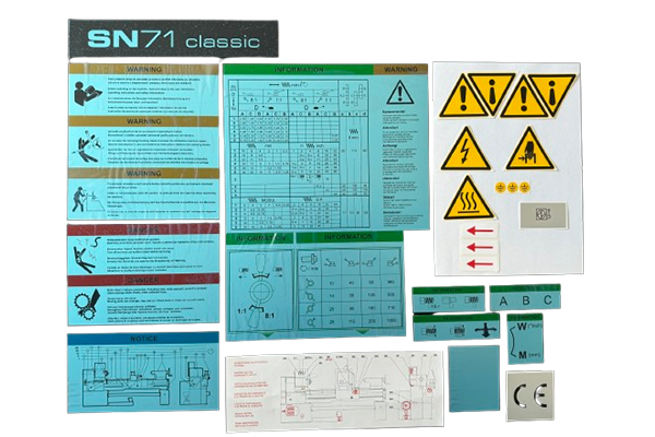 TOS SN 71 Nameplate Set – STAP-NP-SN71-001